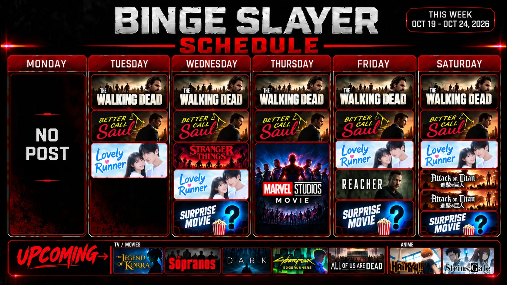 Schedule attached image